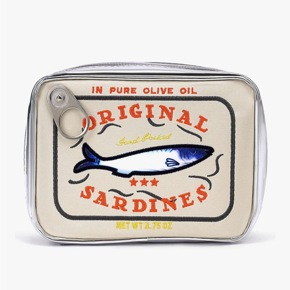 Cute sardine makeup/packing pouch